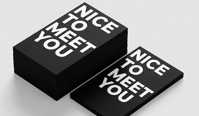 White Ink Business Cards 1 Image